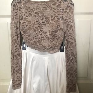 White and gold prom/dance dress